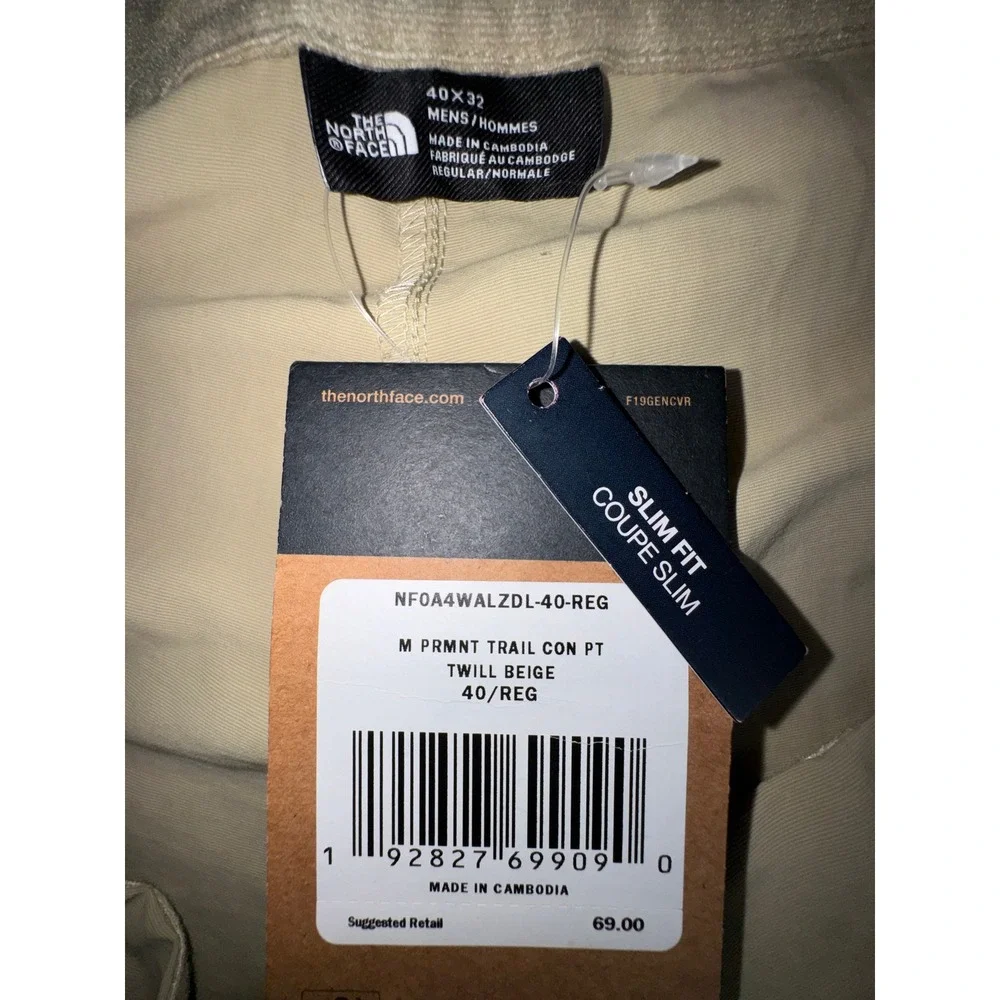 The North Face Paramount Trail Convertible Pants Shorts Mens 40x30 Beige Hiking